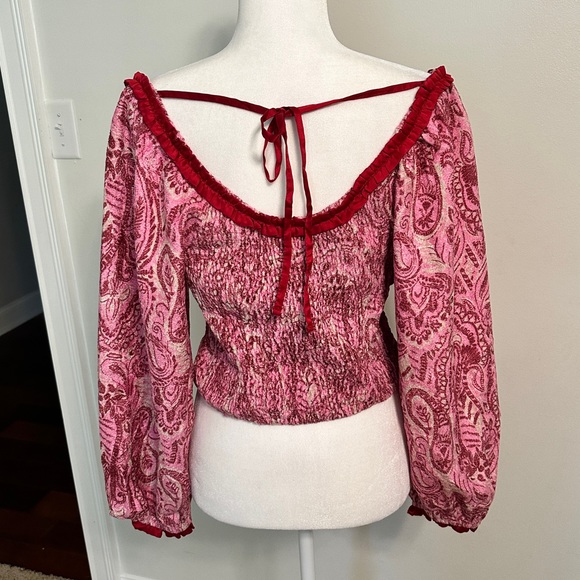 NWT Free People Dare Me Velvet Blouse - Picture 7 of 9